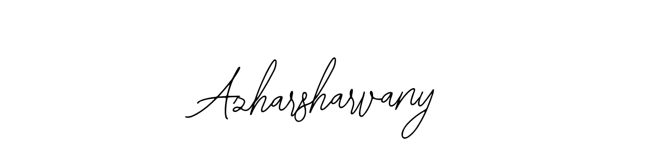 How to make Azharsharvany name signature. Use Bearetta-2O07w style for creating short signs online. This is the latest handwritten sign. Azharsharvany signature style 12 images and pictures png