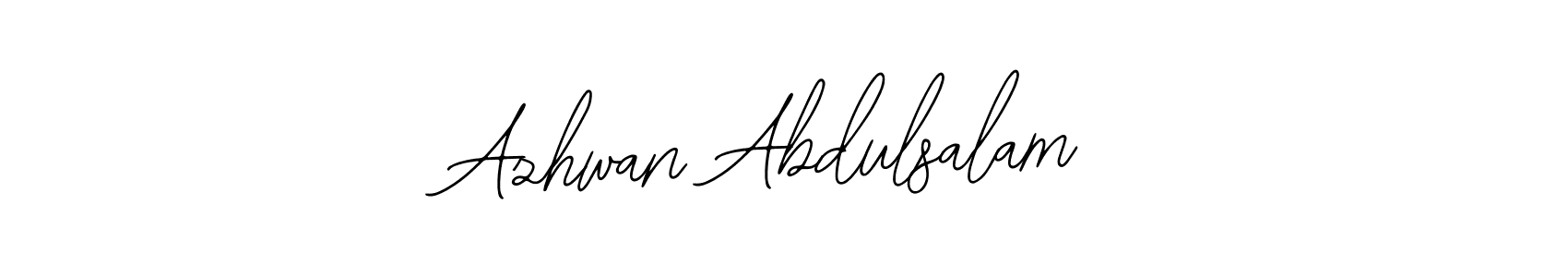 The best way (Bearetta-2O07w) to make a short signature is to pick only two or three words in your name. The name Azhwan Abdulsalam include a total of six letters. For converting this name. Azhwan Abdulsalam signature style 12 images and pictures png