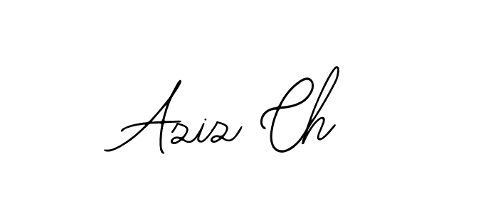 You should practise on your own different ways (Bearetta-2O07w) to write your name (Aziz Ch) in signature. don't let someone else do it for you. Aziz Ch signature style 12 images and pictures png