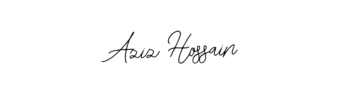 You should practise on your own different ways (Bearetta-2O07w) to write your name (Aziz Hossain) in signature. don't let someone else do it for you. Aziz Hossain signature style 12 images and pictures png