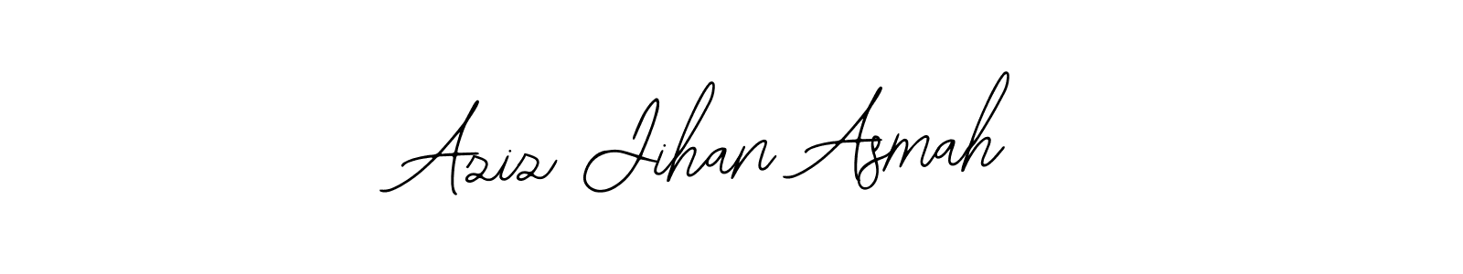 This is the best signature style for the Aziz Jihan Asmah name. Also you like these signature font (Bearetta-2O07w). Mix name signature. Aziz Jihan Asmah signature style 12 images and pictures png