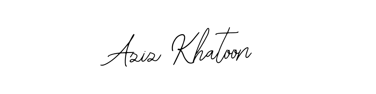 How to make Aziz Khatoon name signature. Use Bearetta-2O07w style for creating short signs online. This is the latest handwritten sign. Aziz Khatoon signature style 12 images and pictures png