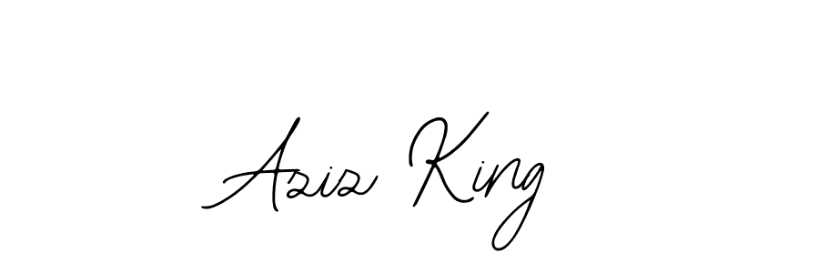 How to make Aziz King name signature. Use Bearetta-2O07w style for creating short signs online. This is the latest handwritten sign. Aziz King signature style 12 images and pictures png
