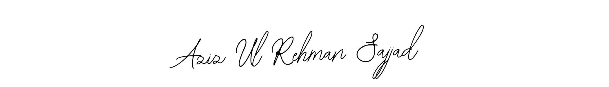The best way (Bearetta-2O07w) to make a short signature is to pick only two or three words in your name. The name Aziz Ul Rehman Sajjad include a total of six letters. For converting this name. Aziz Ul Rehman Sajjad signature style 12 images and pictures png
