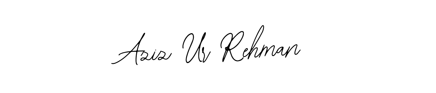 Design your own signature with our free online signature maker. With this signature software, you can create a handwritten (Bearetta-2O07w) signature for name Aziz Ur Rehman. Aziz Ur Rehman signature style 12 images and pictures png