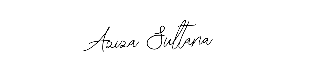 You should practise on your own different ways (Bearetta-2O07w) to write your name (Aziza Sultana) in signature. don't let someone else do it for you. Aziza Sultana signature style 12 images and pictures png