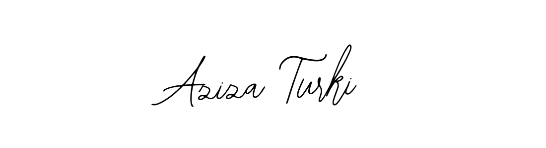 Create a beautiful signature design for name Aziza Turki. With this signature (Bearetta-2O07w) fonts, you can make a handwritten signature for free. Aziza Turki signature style 12 images and pictures png
