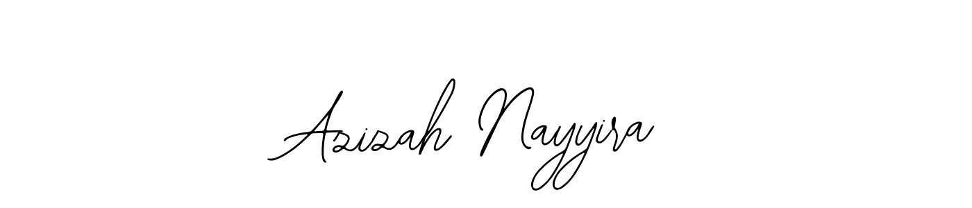 Design your own signature with our free online signature maker. With this signature software, you can create a handwritten (Bearetta-2O07w) signature for name Azizah Nayyira. Azizah Nayyira signature style 12 images and pictures png