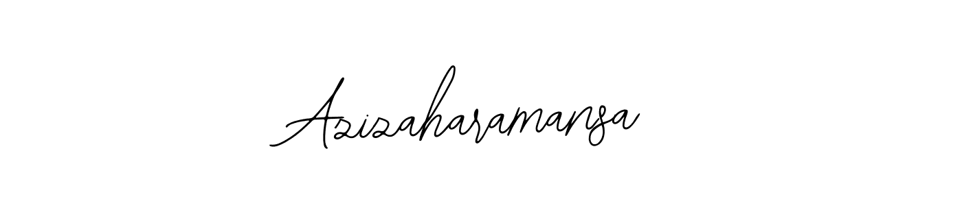 How to make Azizaharamansa name signature. Use Bearetta-2O07w style for creating short signs online. This is the latest handwritten sign. Azizaharamansa signature style 12 images and pictures png