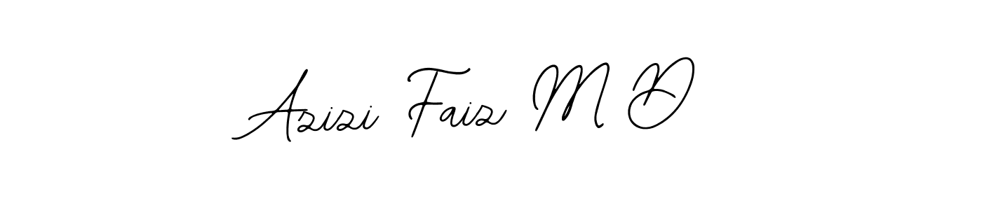 How to make Azizi Faiz M D name signature. Use Bearetta-2O07w style for creating short signs online. This is the latest handwritten sign. Azizi Faiz M D signature style 12 images and pictures png