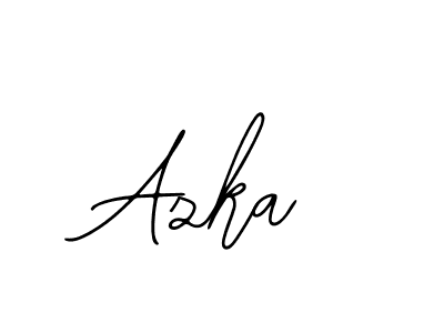 How to make Azka name signature. Use Bearetta-2O07w style for creating short signs online. This is the latest handwritten sign. Azka signature style 12 images and pictures png