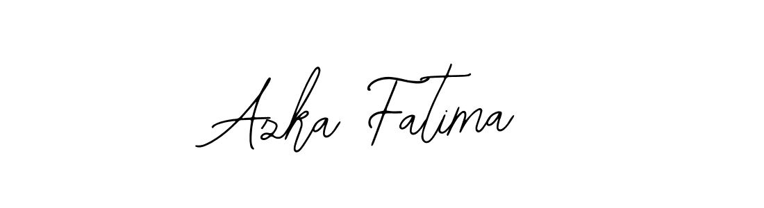 Use a signature maker to create a handwritten signature online. With this signature software, you can design (Bearetta-2O07w) your own signature for name Azka Fatima. Azka Fatima signature style 12 images and pictures png
