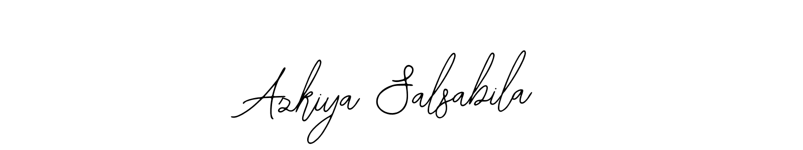 Bearetta-2O07w is a professional signature style that is perfect for those who want to add a touch of class to their signature. It is also a great choice for those who want to make their signature more unique. Get Azkiya Salsabila name to fancy signature for free. Azkiya Salsabila signature style 12 images and pictures png