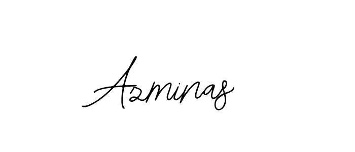 How to make Azminas name signature. Use Bearetta-2O07w style for creating short signs online. This is the latest handwritten sign. Azminas signature style 12 images and pictures png