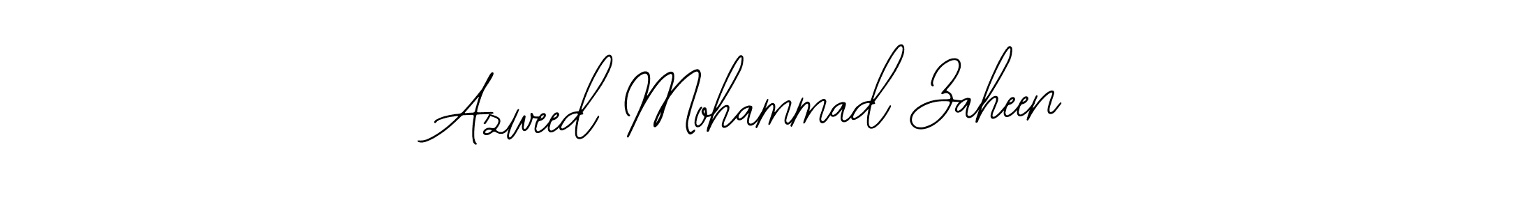 The best way (Bearetta-2O07w) to make a short signature is to pick only two or three words in your name. The name Azweed Mohammad Zaheen include a total of six letters. For converting this name. Azweed Mohammad Zaheen signature style 12 images and pictures png