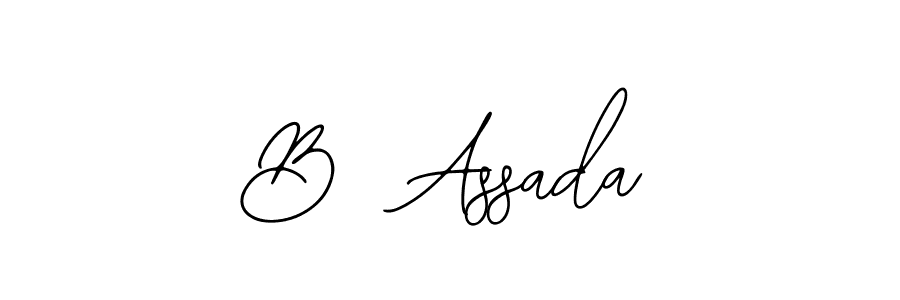 You should practise on your own different ways (Bearetta-2O07w) to write your name (B  Assada) in signature. don't let someone else do it for you. B  Assada signature style 12 images and pictures png