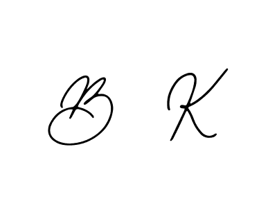 The best way (Bearetta-2O07w) to make a short signature is to pick only two or three words in your name. The name B  K include a total of six letters. For converting this name. B  K signature style 12 images and pictures png