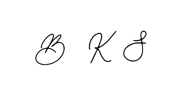 Create a beautiful signature design for name B  K S. With this signature (Bearetta-2O07w) fonts, you can make a handwritten signature for free. B  K S signature style 12 images and pictures png