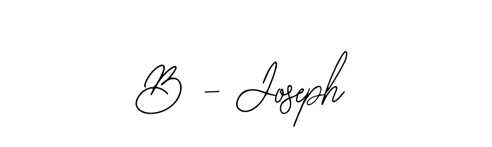 You should practise on your own different ways (Bearetta-2O07w) to write your name (B - Joseph) in signature. don't let someone else do it for you. B - Joseph signature style 12 images and pictures png