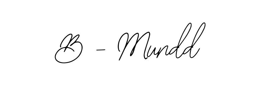 The best way (Bearetta-2O07w) to make a short signature is to pick only two or three words in your name. The name B - Mundd include a total of six letters. For converting this name. B - Mundd signature style 12 images and pictures png