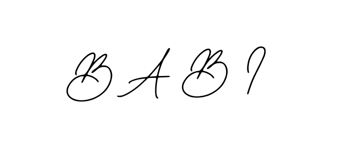 Design your own signature with our free online signature maker. With this signature software, you can create a handwritten (Bearetta-2O07w) signature for name B A B I. B A B I signature style 12 images and pictures png