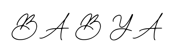 Elevate your brand with a stunning B A B Y A eSignature. The Bearetta-2O07w style provides a balanced, flowing aesthetic for everyday signing. B A B Y A signature style 12 images and pictures png