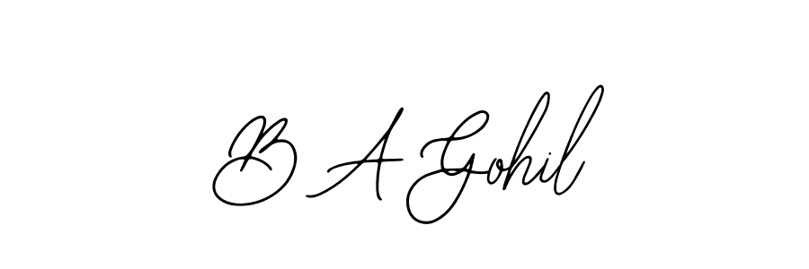Use a signature maker to create a handwritten signature online. With this signature software, you can design (Bearetta-2O07w) your own signature for name B A Gohil. B A Gohil signature style 12 images and pictures png