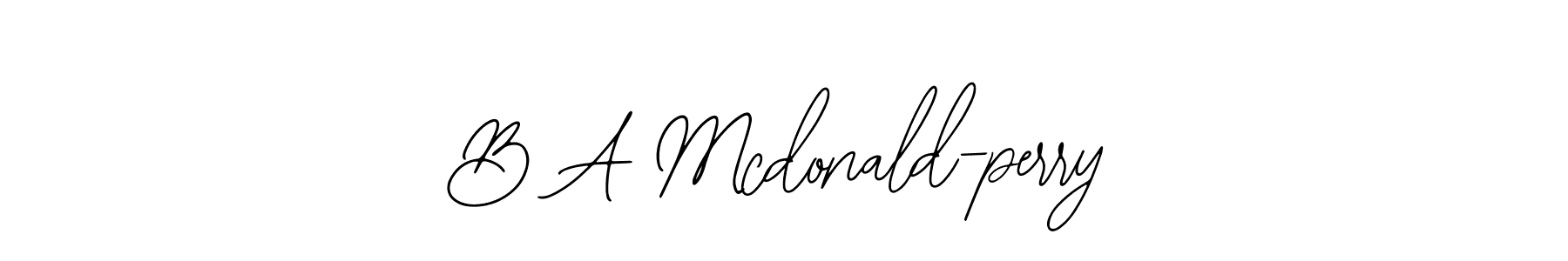 Also we have B A Mcdonald-perry name is the best signature style. Create professional handwritten signature collection using Bearetta-2O07w autograph style. B A Mcdonald-perry signature style 12 images and pictures png