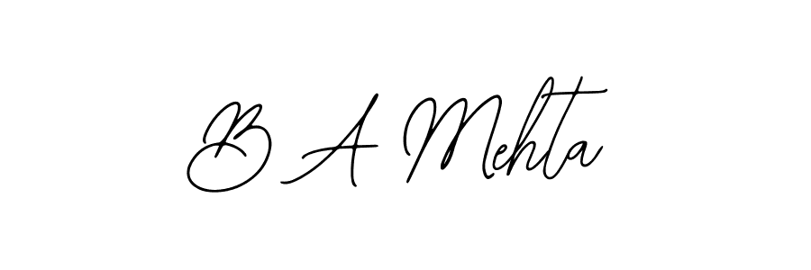 Similarly Bearetta-2O07w is the best handwritten signature design. Signature creator online .You can use it as an online autograph creator for name B A Mehta. B A Mehta signature style 12 images and pictures png