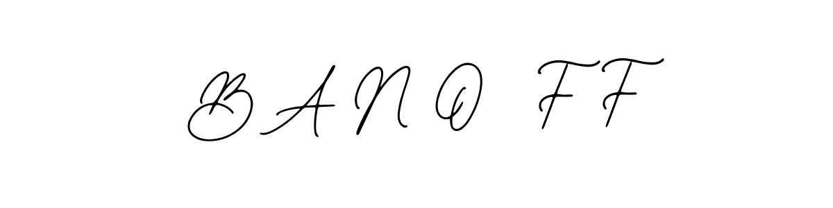 The best way (Bearetta-2O07w) to make a short signature is to pick only two or three words in your name. The name B A N O  F F include a total of six letters. For converting this name. B A N O  F F signature style 12 images and pictures png