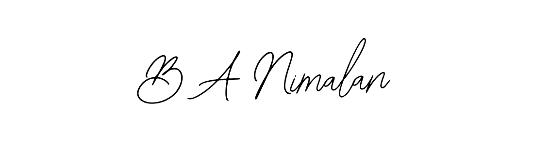 See photos of B A Nimalan official signature by Spectra . Check more albums & portfolios. Read reviews & check more about Bearetta-2O07w font. B A Nimalan signature style 12 images and pictures png