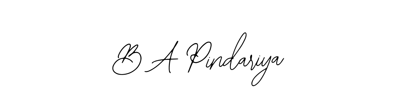 B A Pindariya stylish signature style. Best Handwritten Sign (Bearetta-2O07w) for my name. Handwritten Signature Collection Ideas for my name B A Pindariya. B A Pindariya signature style 12 images and pictures png