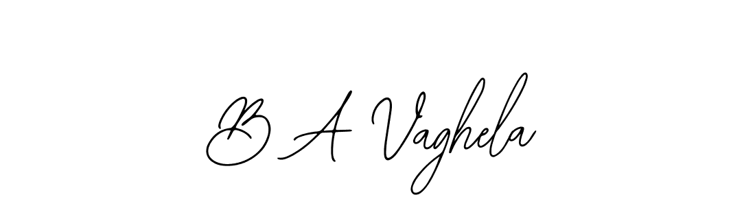 How to make B A Vaghela signature? Bearetta-2O07w is a professional autograph style. Create handwritten signature for B A Vaghela name. B A Vaghela signature style 12 images and pictures png