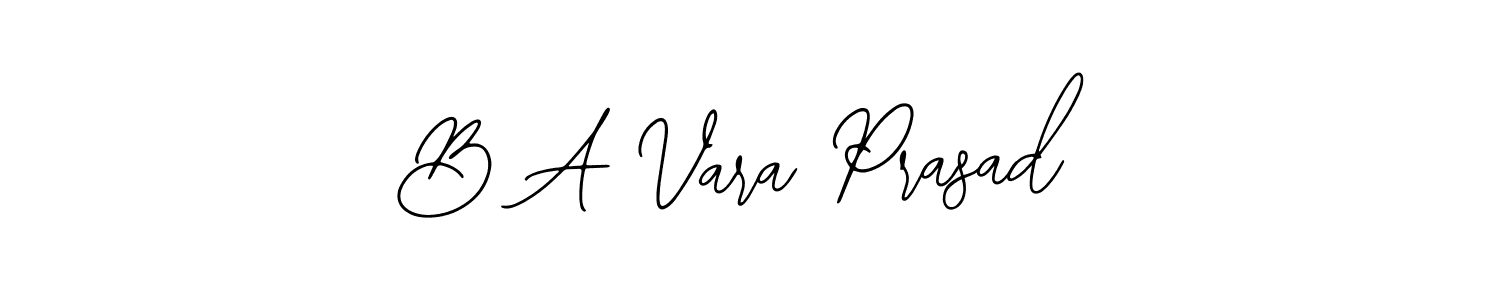 Bearetta-2O07w is a professional signature style that is perfect for those who want to add a touch of class to their signature. It is also a great choice for those who want to make their signature more unique. Get B A Vara Prasad name to fancy signature for free. B A Vara Prasad signature style 12 images and pictures png