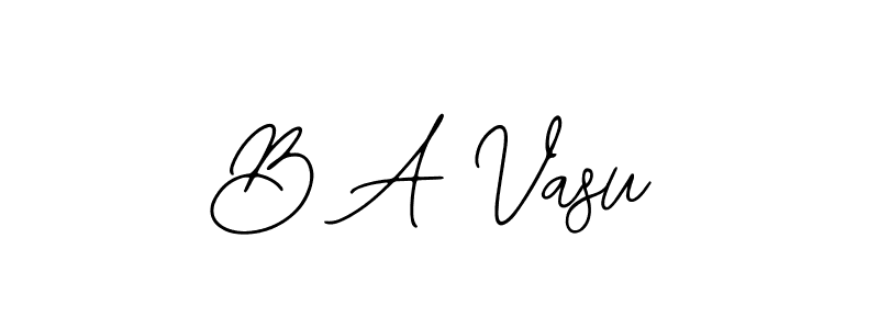 How to make B A Vasu signature? Bearetta-2O07w is a professional autograph style. Create handwritten signature for B A Vasu name. B A Vasu signature style 12 images and pictures png