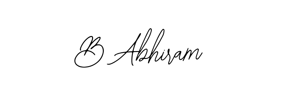 You should practise on your own different ways (Bearetta-2O07w) to write your name (B Abhiram) in signature. don't let someone else do it for you. B Abhiram signature style 12 images and pictures png