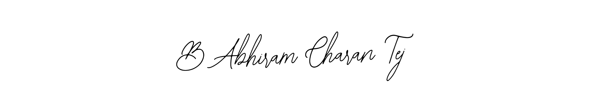 Design your own signature with our free online signature maker. With this signature software, you can create a handwritten (Bearetta-2O07w) signature for name B Abhiram Charan Tej. B Abhiram Charan Tej signature style 12 images and pictures png