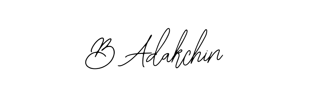 Make a beautiful signature design for name B Adakchin. With this signature (Bearetta-2O07w) style, you can create a handwritten signature for free. B Adakchin signature style 12 images and pictures png