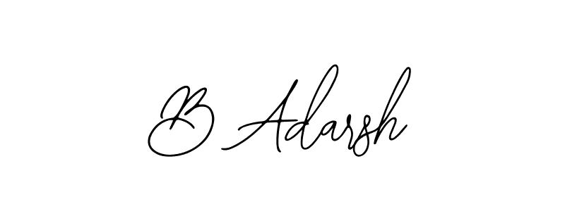How to make B Adarsh name signature. Use Bearetta-2O07w style for creating short signs online. This is the latest handwritten sign. B Adarsh signature style 12 images and pictures png