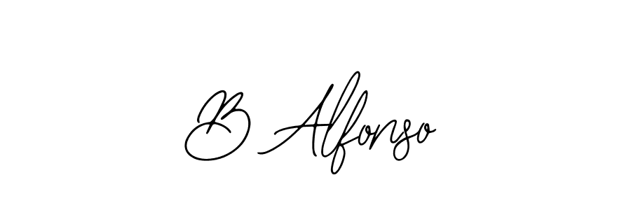 Design your own signature with our free online signature maker. With this signature software, you can create a handwritten (Bearetta-2O07w) signature for name B Alfonso. B Alfonso signature style 12 images and pictures png