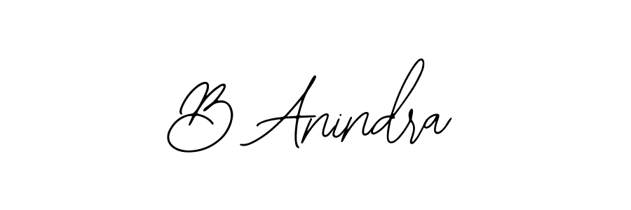 The best way (Bearetta-2O07w) to make a short signature is to pick only two or three words in your name. The name B Anindra include a total of six letters. For converting this name. B Anindra signature style 12 images and pictures png