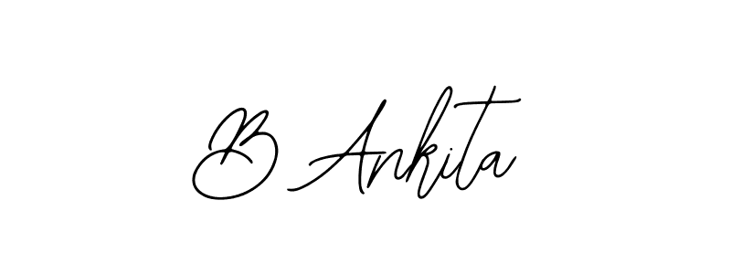 You should practise on your own different ways (Bearetta-2O07w) to write your name (B Ankita) in signature. don't let someone else do it for you. B Ankita signature style 12 images and pictures png