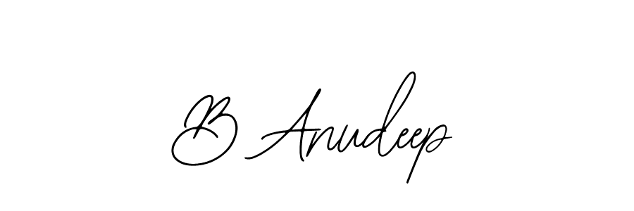 This is the best signature style for the B Anudeep name. Also you like these signature font (Bearetta-2O07w). Mix name signature. B Anudeep signature style 12 images and pictures png