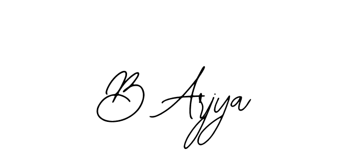 Use a signature maker to create a handwritten signature online. With this signature software, you can design (Bearetta-2O07w) your own signature for name B Arjya. B Arjya signature style 12 images and pictures png