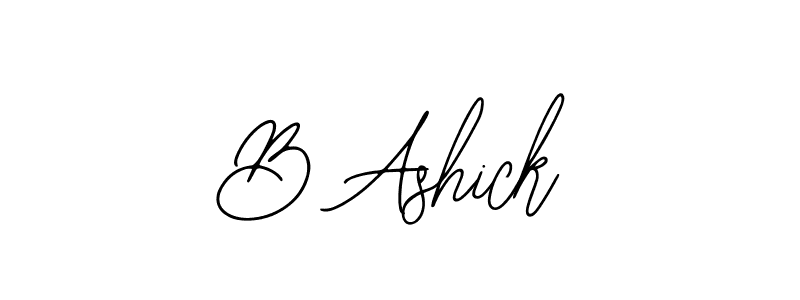 Bearetta-2O07w is a professional signature style that is perfect for those who want to add a touch of class to their signature. It is also a great choice for those who want to make their signature more unique. Get B Ashick name to fancy signature for free. B Ashick signature style 12 images and pictures png