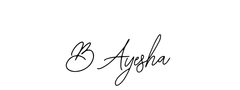 Bearetta-2O07w is a professional signature style that is perfect for those who want to add a touch of class to their signature. It is also a great choice for those who want to make their signature more unique. Get B Ayesha name to fancy signature for free. B Ayesha signature style 12 images and pictures png