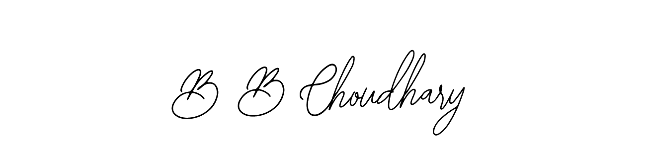 Design your own signature with our free online signature maker. With this signature software, you can create a handwritten (Bearetta-2O07w) signature for name B B Choudhary. B B Choudhary signature style 12 images and pictures png