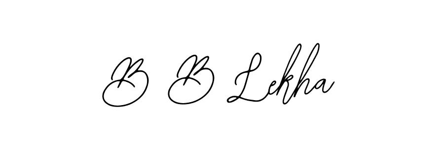 Also we have B B Lekha name is the best signature style. Create professional handwritten signature collection using Bearetta-2O07w autograph style. B B Lekha signature style 12 images and pictures png