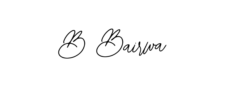 Design your own signature with our free online signature maker. With this signature software, you can create a handwritten (Bearetta-2O07w) signature for name B Bairwa. B Bairwa signature style 12 images and pictures png