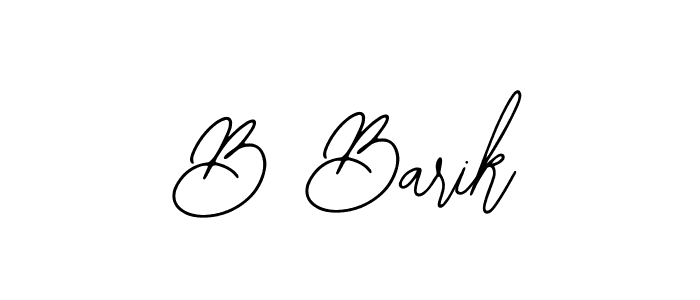 The best way (Bearetta-2O07w) to make a short signature is to pick only two or three words in your name. The name B Barik include a total of six letters. For converting this name. B Barik signature style 12 images and pictures png